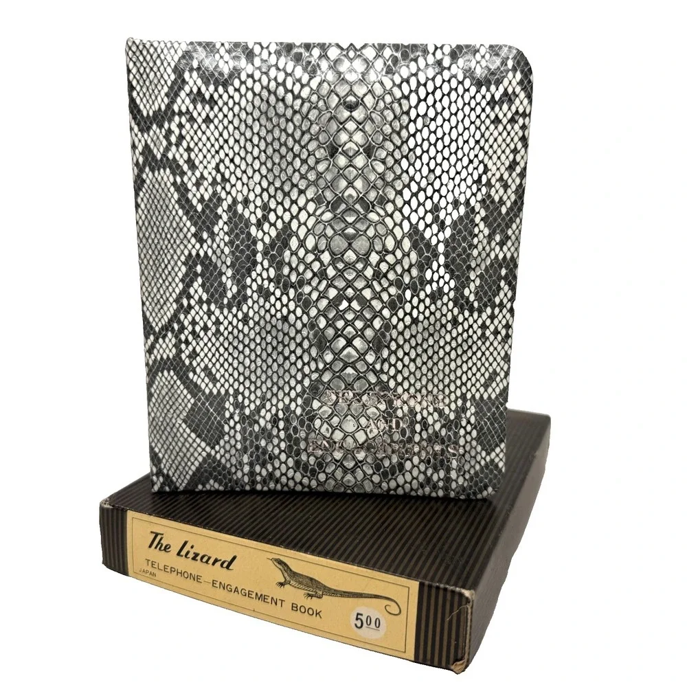 New Vintage The Lizard Skin Telephone Engagement Address Book Scheduling Japan